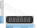 Digit display 6-Digit 7-segments 74HC595 blue - 75x19mm 